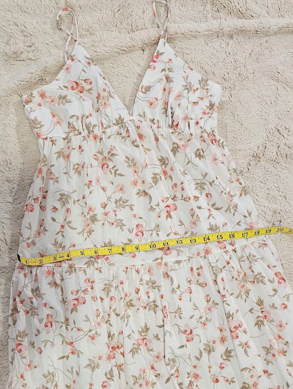 HAUTE MONDE White Floral Maxi Dress with Pink & Sage Print - Picture 6 of 10